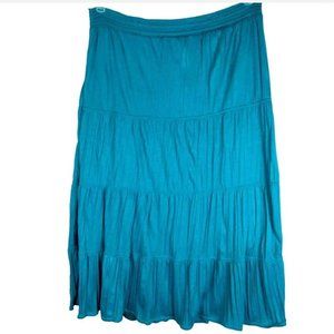 Turquoise Tiered Skirt Size XL